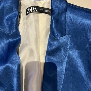 zara xs blue blazer